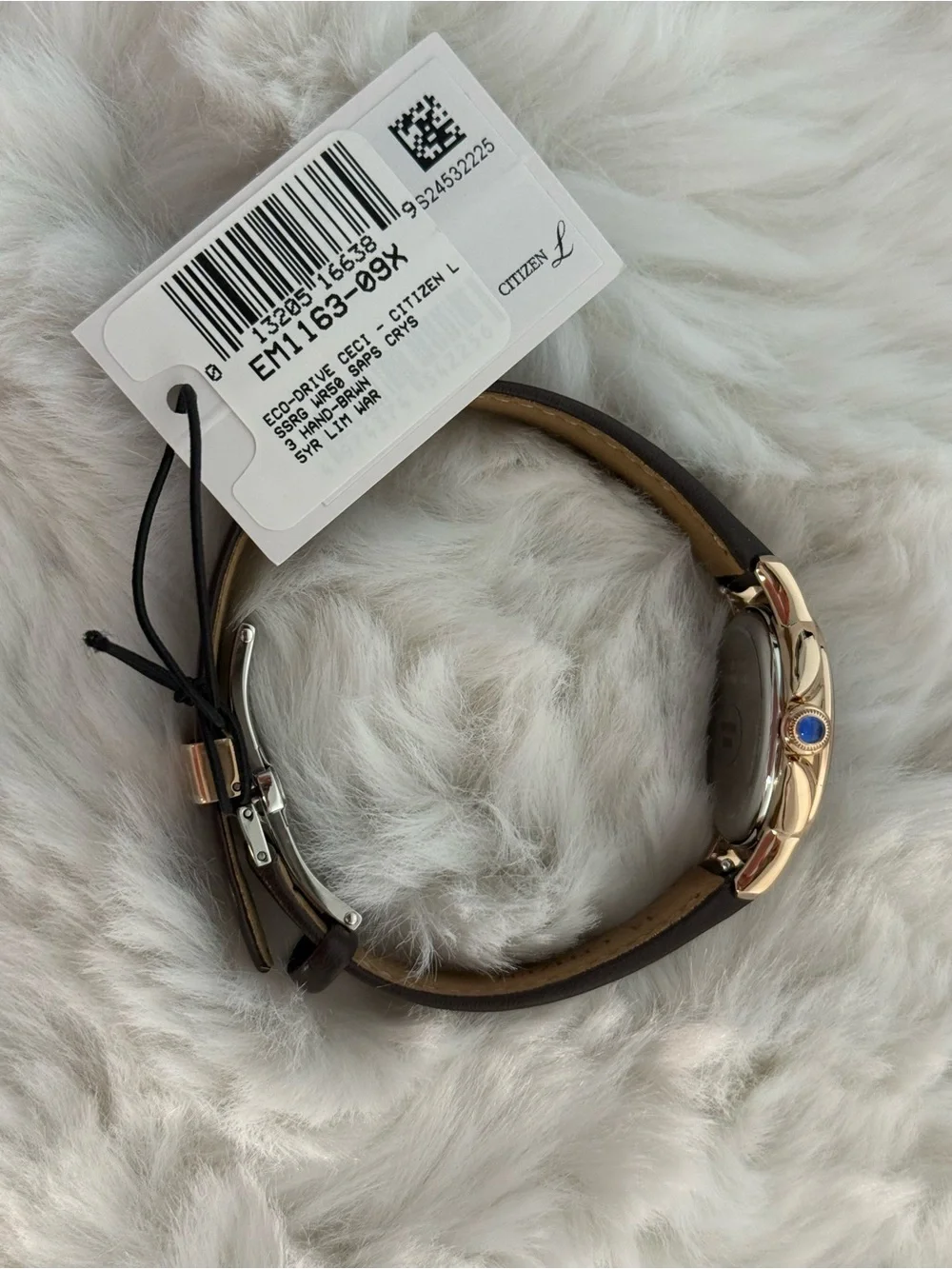 Citizen L Ceci Eco-Drive Women’s Watch EM1163-09X Brown Dial NWT Box